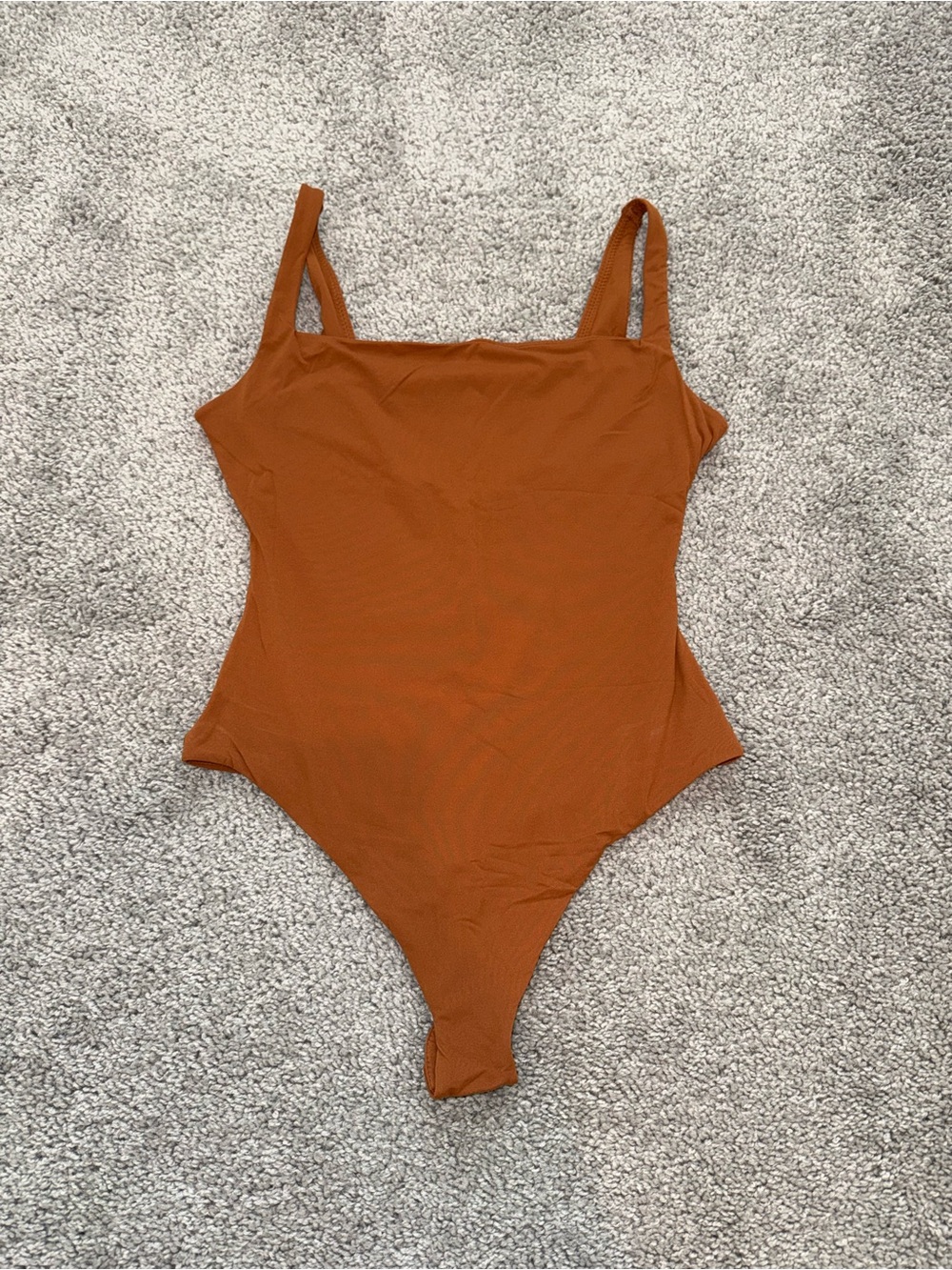 SKIMS Tan Square-Neck Bodysuit